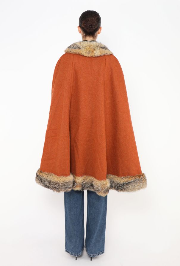 Saint Laurent COLLECTOR Late 1960s Fur Trim Cape - 5