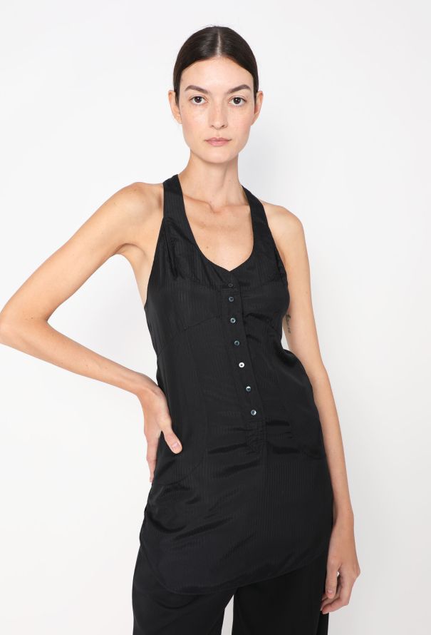 Balenciaga 2002 Silk Racerback Tank - 1
