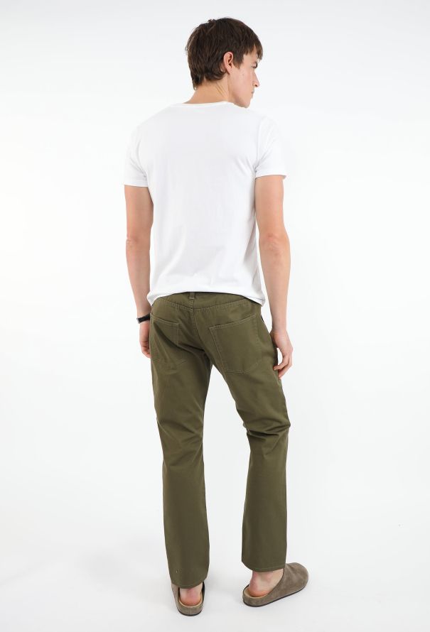 Saint Laurent 2024 Khaki Twill Chinos - 3