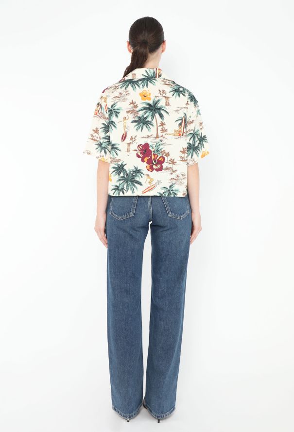 Miu Miu 2024 Tropical Silk Shirt - 4