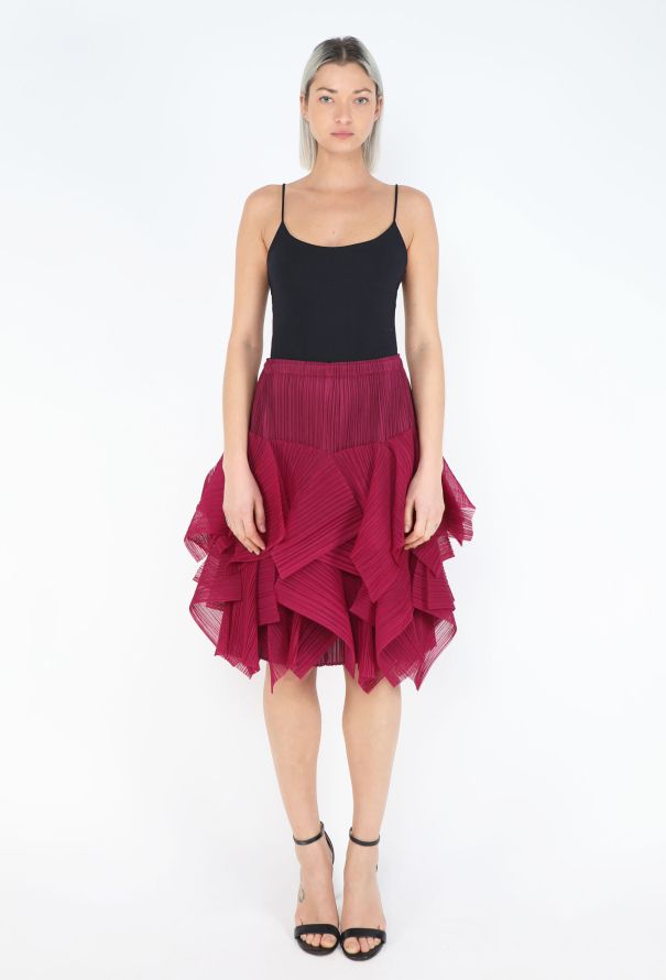 Issey Miyake Pleats Please Ruffled Skirt Ensemble - 3