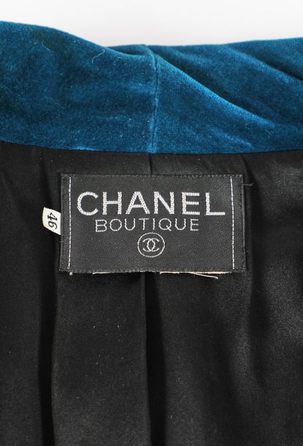 Chanel Velvet 'CC' Button Jacket, F/W 1991 - 8
