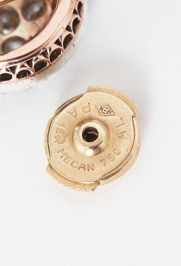 Vintage Fine Jewelry Antique 18k Gold, Silver & Diamond Star & Moon Earrings - 6 Vintage Fine Jewelry Antique 18k Gold, Silver & Diamond Star & Moon Earrings - 6