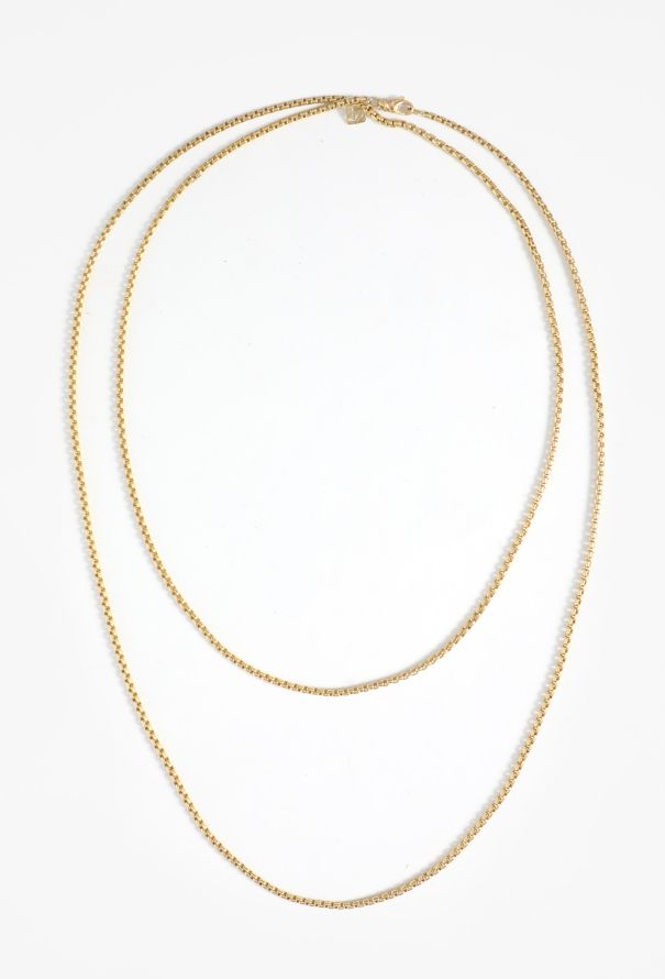 David Yurman Vintage 18K Yellow Gold Box Chain Necklace - 3