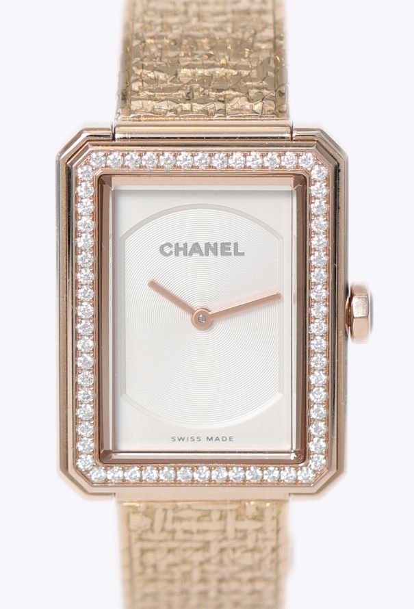 Chanel 2023 Boy-Friend Tweed 18K Gold & Diamonds Watch - 3