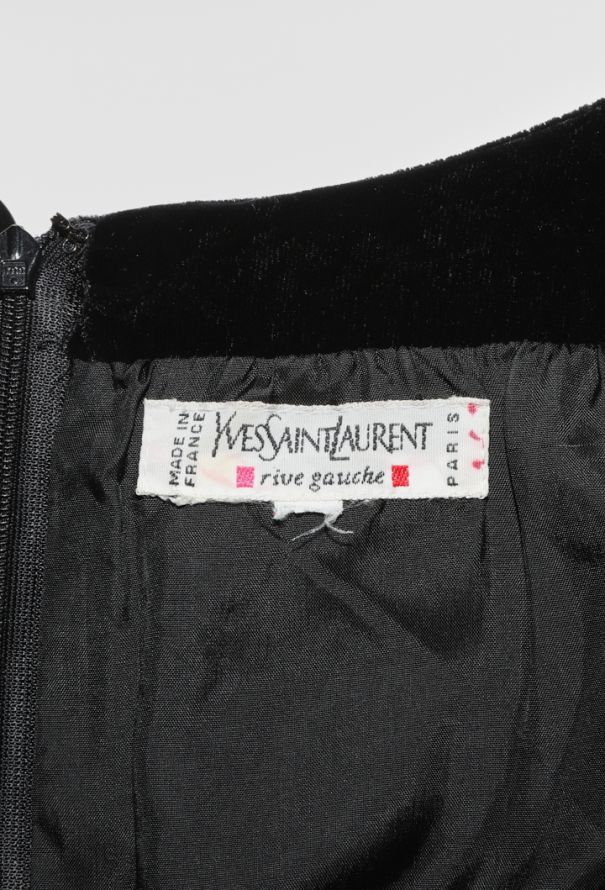 Saint Laurent Vintage Velvet Boat-neck Dress - 5