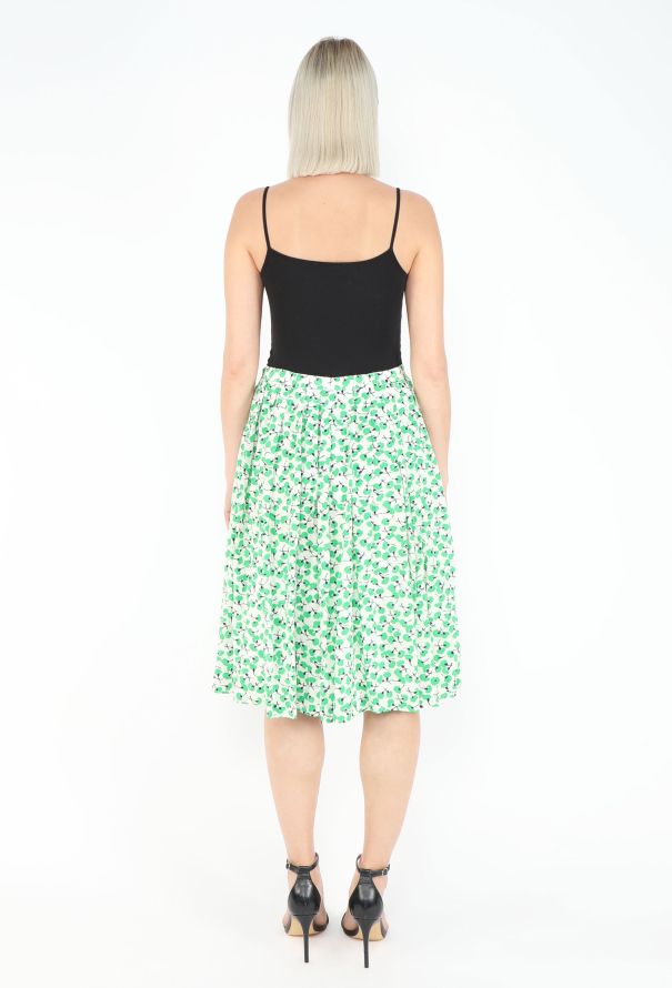 Saint Laurent Late '70s Poppy Pleated Skirt - 4