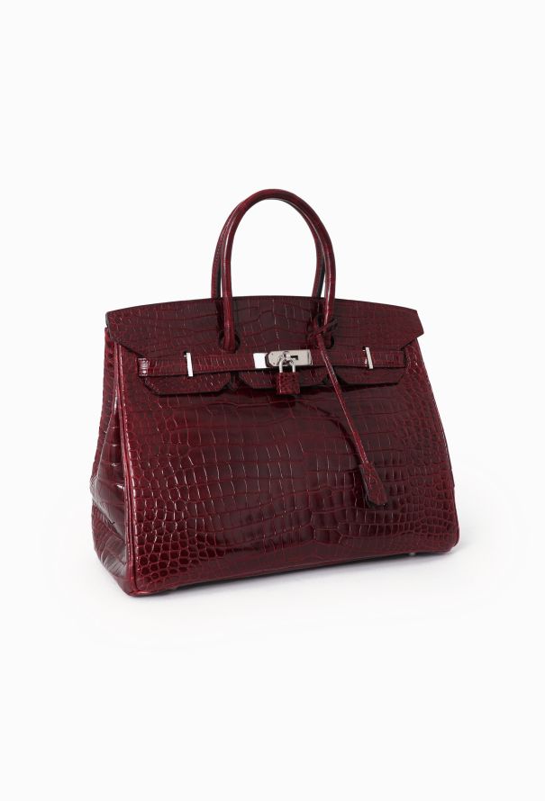 Hermès RARE 2011  Bordeaux Porosus Birkin 35 - 2 Hermès RARE 2011  Bordeaux Porosus Birkin 35 - 2