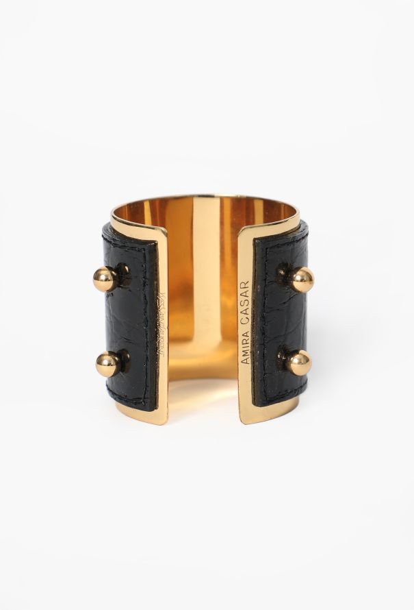 Saint Laurent 2007 Alligator Embossed Cuff - 1
