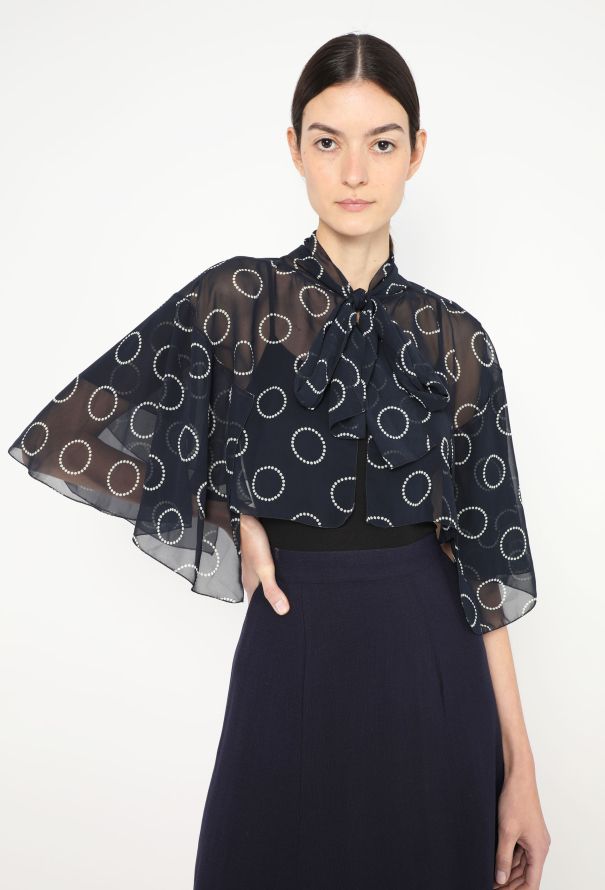 S/S 2024 Geometric Chiffon Capelet | Authentic & Vintage | ReSee