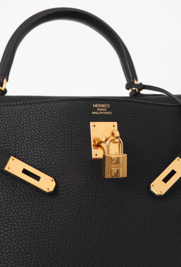 Hermès 2019 NEW Black Togo Kelly Retourné 35 - 6