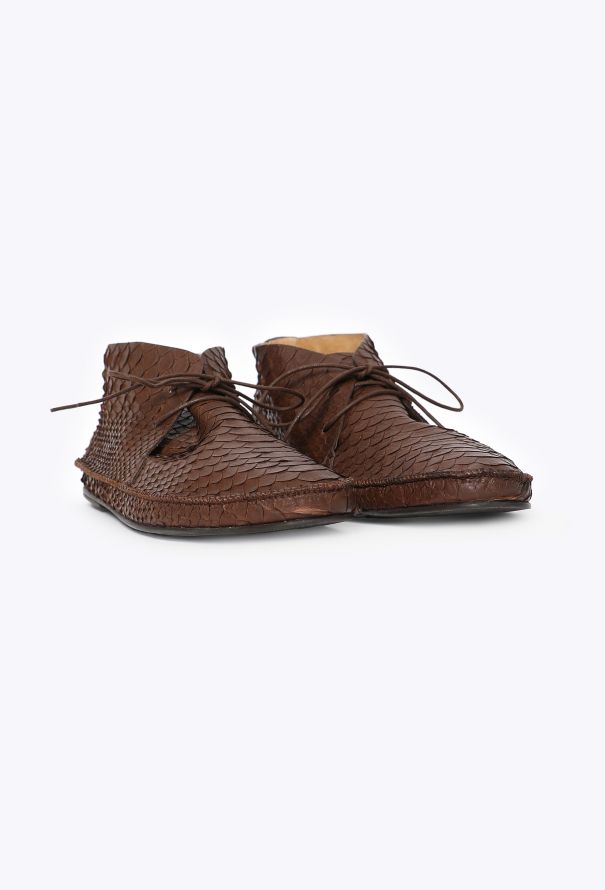 The Row Tyler Snakeskin Desert Mocassins, S/S 2024 - 3