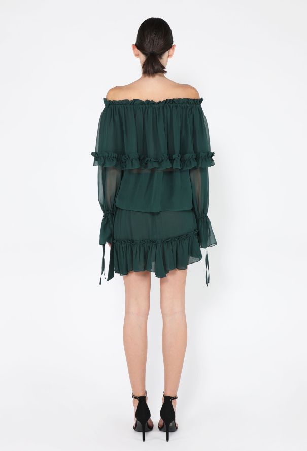 Saint Laurent Silk Ruffled Ensemble, Resort 2025 - 5