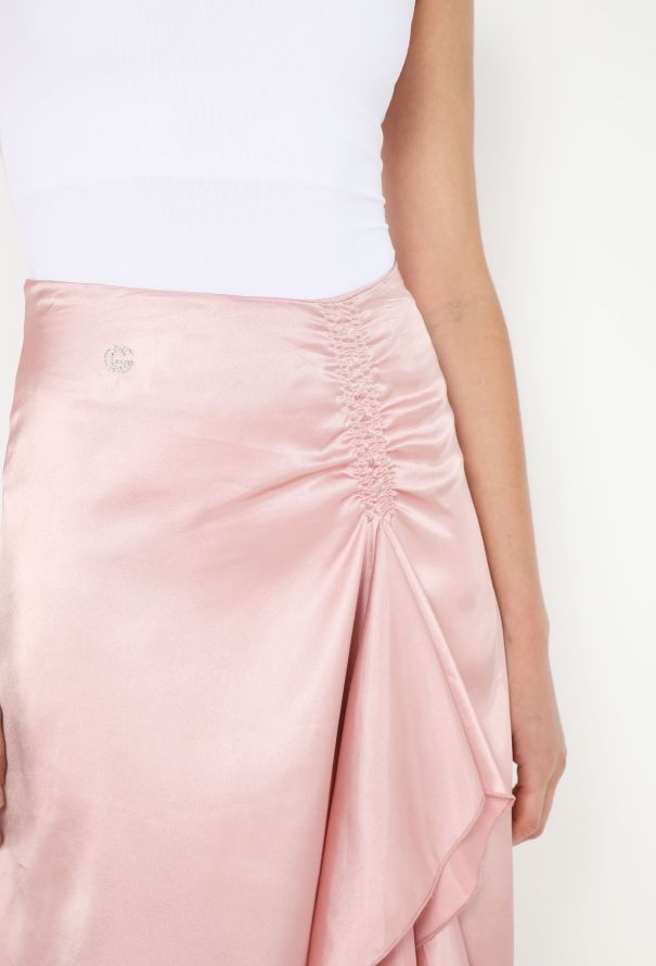 Gucci 2004 Ruched Charmeuse Skirt - 4