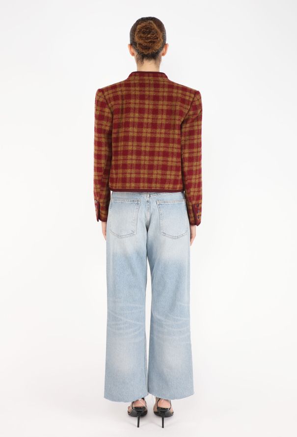 Saint Laurent Plaid Bolero Jacket, F/W 1983 - 5