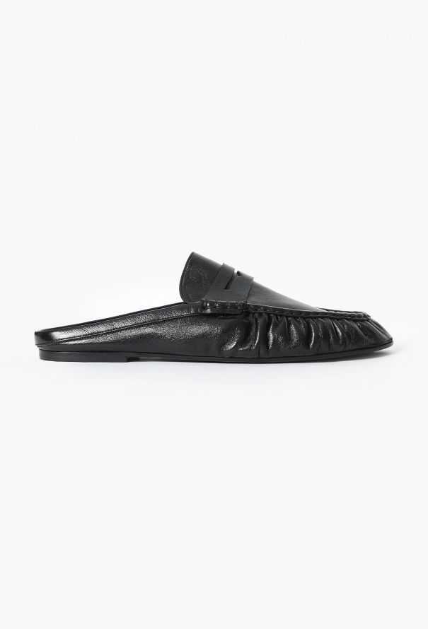 Saint Laurent Ruched Leather Penny Loafers, 2025 - 1