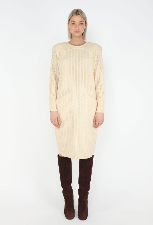 Saint Laurent Vintage Cable-Knit Sweater Dress - 3