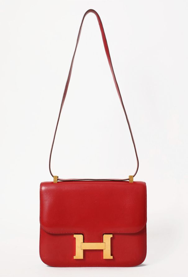 Hermès Vintage Rouge Vif Box Constance 23 - 2