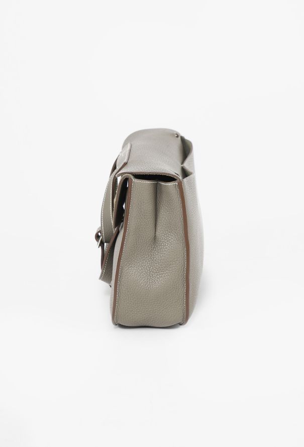 Hermès Gris Étain Taurillon Clémence Halzan 31 - 7