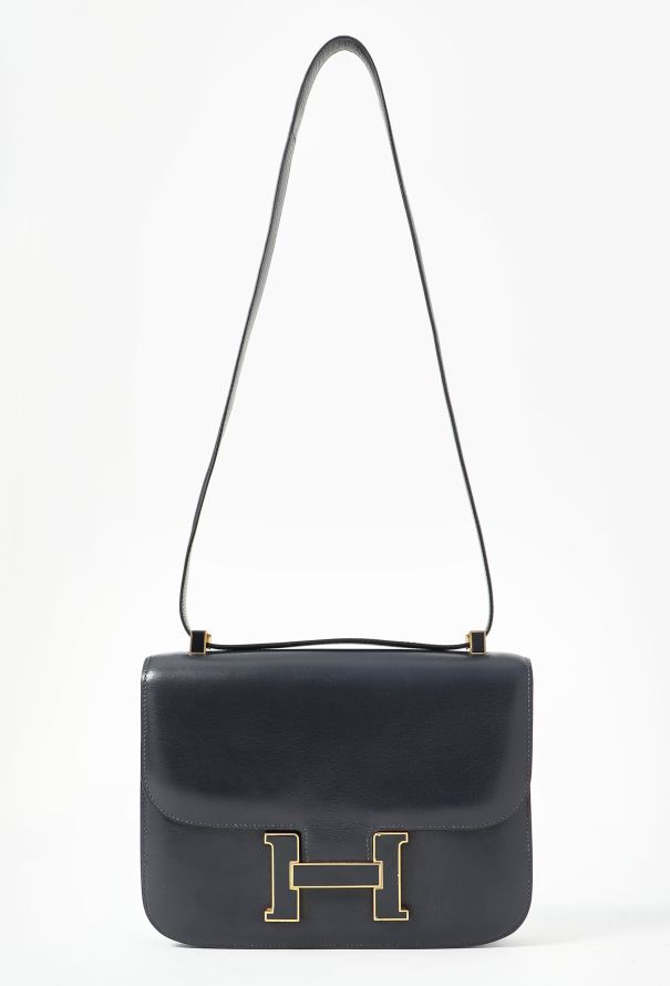 Hermès '70s Navy Box & Enamel Constance 24 - 2