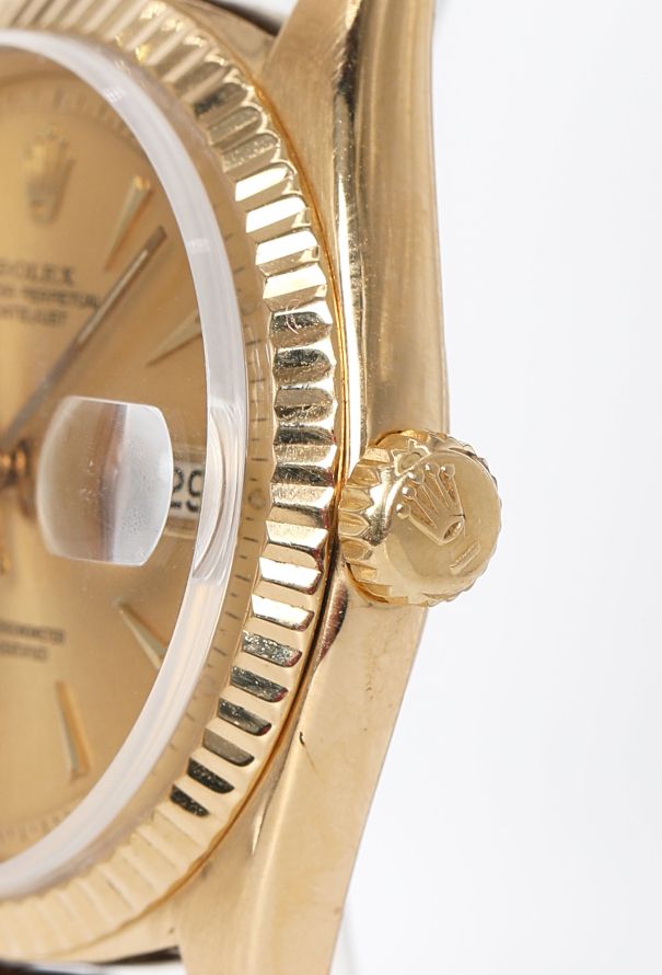 Rolex Rare 1961 18k Yellow Gold Datejust Watch - 5