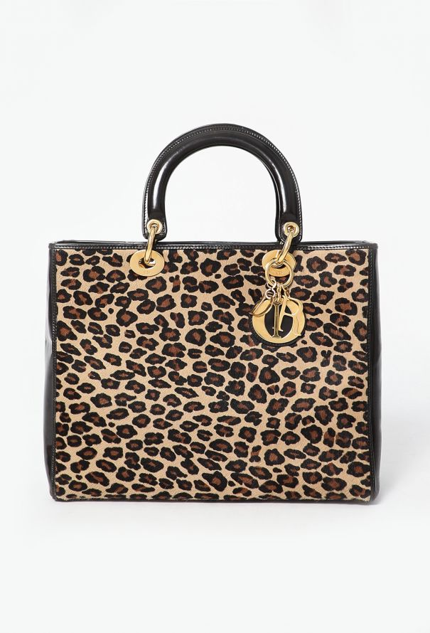 90s Leopard Large Lady Dior Bag Authentic Vintage ReSee