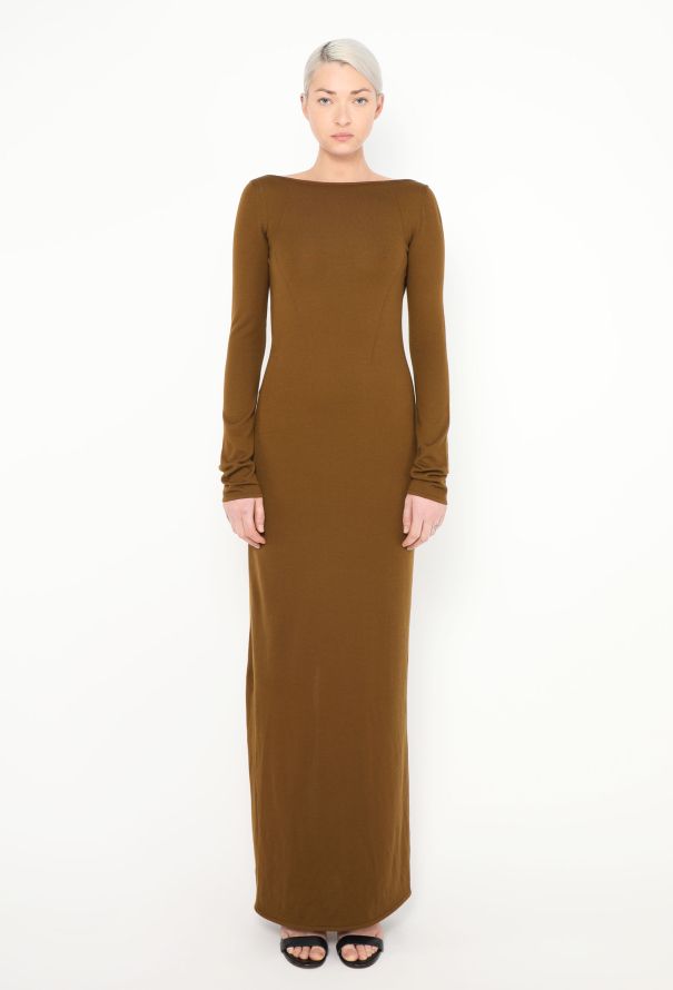 【送料&関税込】Khaite Terri Open Back Maxi Dress Black Teri open-back jersey maxi dress | KHAITE | NET-A-PORTER