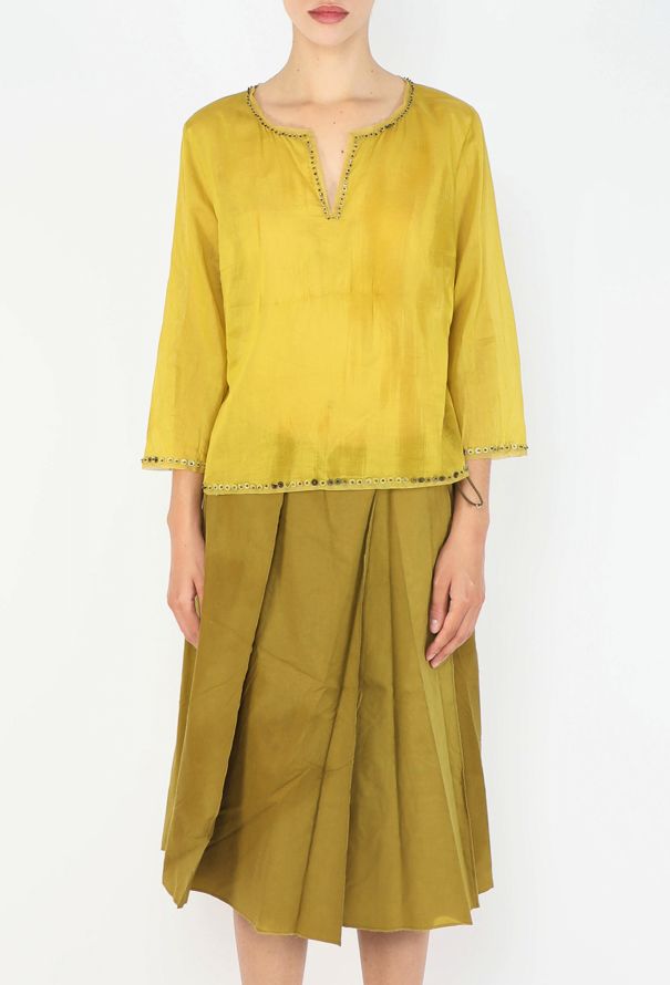 Prada Embroidered Belted Voile Ensemble, 1999 - 5