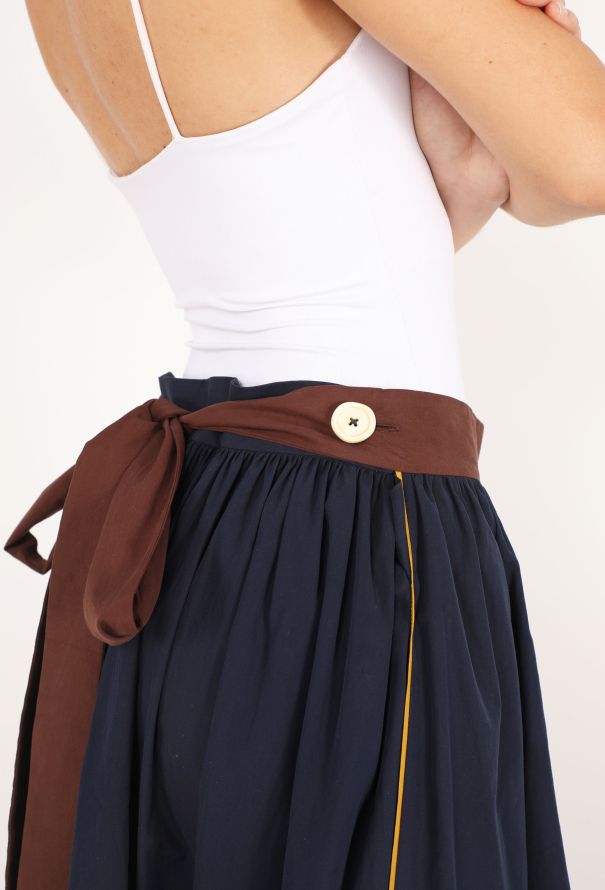 Marni Flared Cotton Belted Skirt - 3
