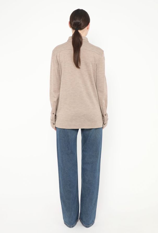 Bottega Veneta 2021 Heathered Jersey Shirt - 4 Bottega Veneta 2021 Heathered Jersey Shirt - 4