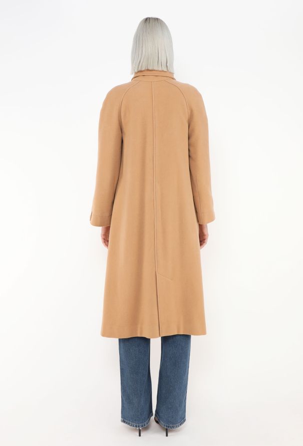 Chloé '80s Camel Car Coat - 5