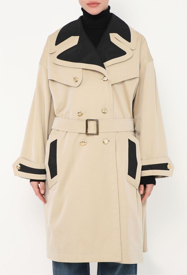 Chanel '90s Bicolor Belted Trench Coat - 3