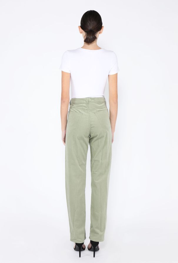 Dries Van Noten 2023 Velvet Straight Leg Trousers - 4