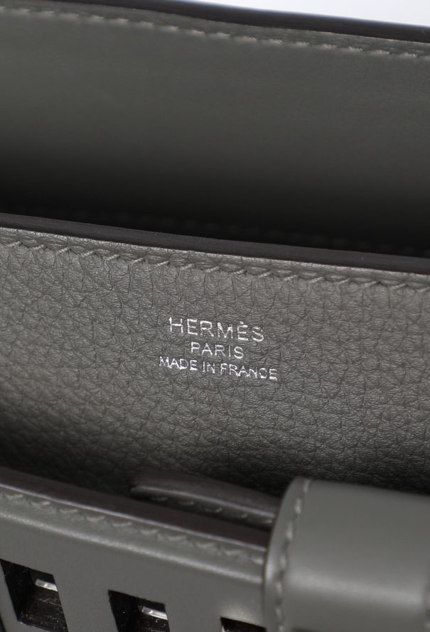 Hermès Gris Meyer Togo Medor Bag - 12