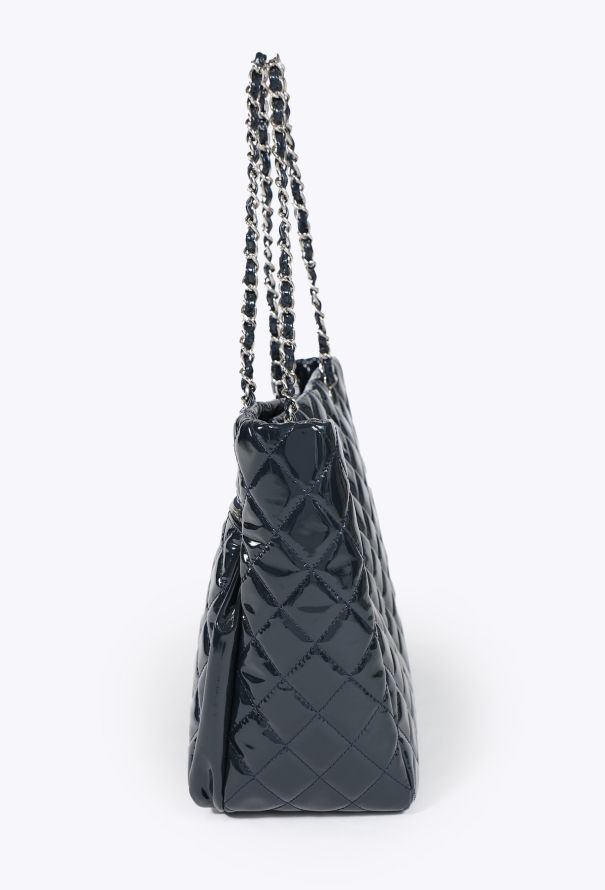 Chanel 2010 Navy Patent Large “Chic & Glitter” Tote - 3
