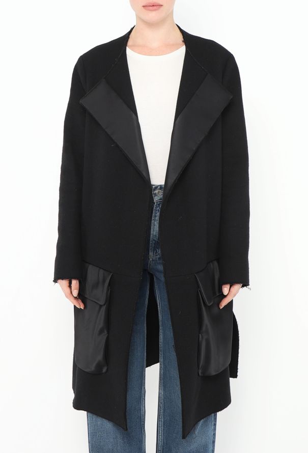 Céline 2014 Felted Charmeuse Pocket Coat - 2