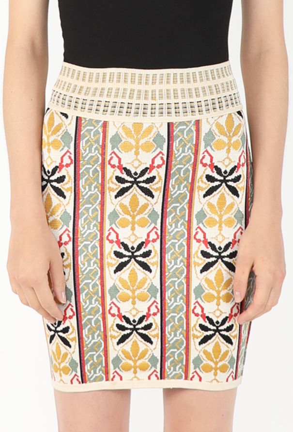 Alaïa F/W 1990 Jacquard Knit Skirt - 3