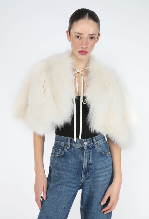 Saint Laurent Early 2000s Fox Fur Capelet - 4