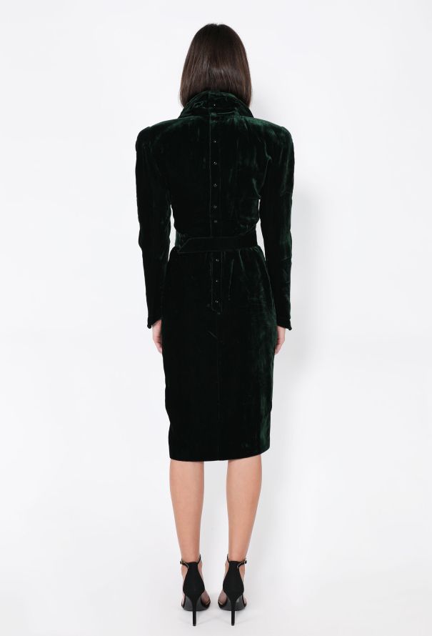 Thierry Mugler Velvet Dramatic Collar Dress, F/W 1986 - 8
