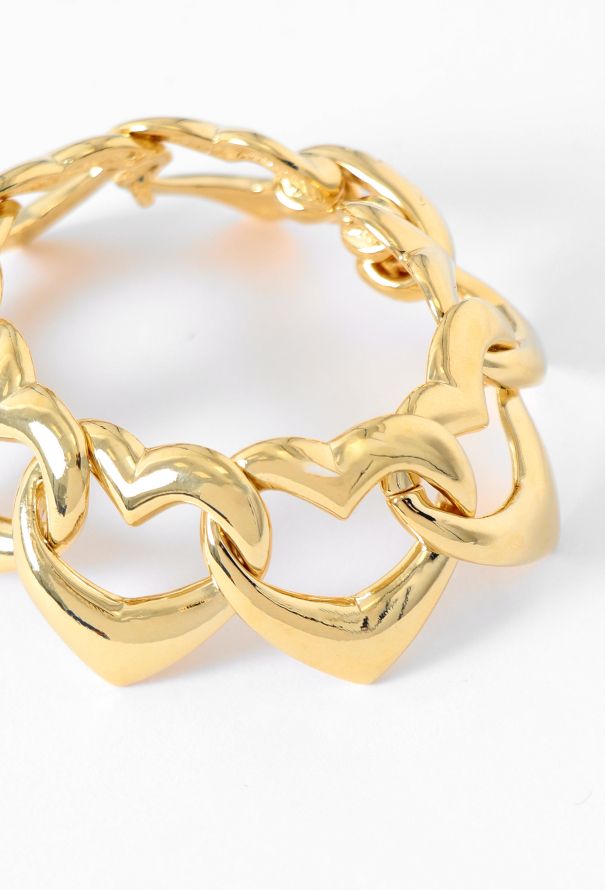 Saint Laurent Early '90s Chainlink Heart Bracelet - 2 Saint Laurent Early '90s Chainlink Heart Bracelet - 2
