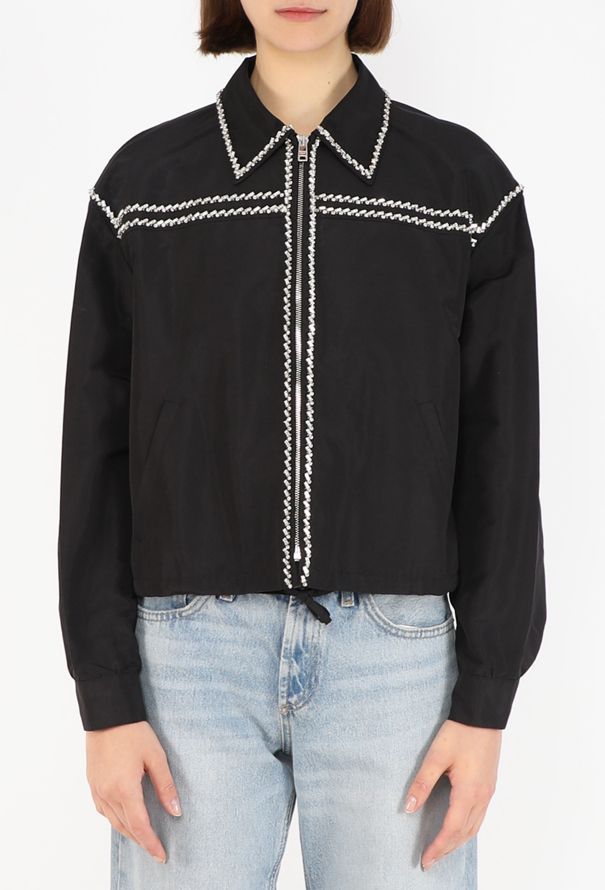 Prada Embellished Trim Bomber Jacket, 2015 - 1