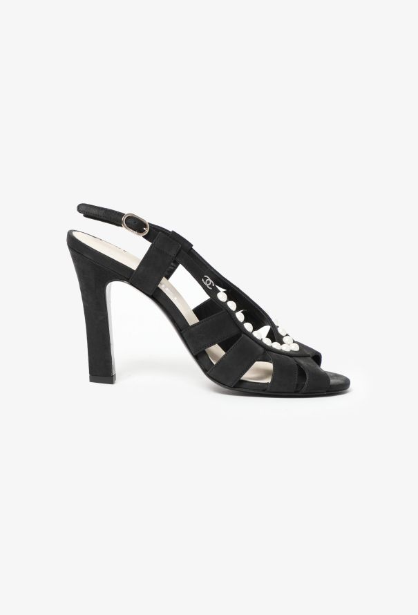 Leather sandals Chanel Black size 39 EU in Leather - 35578203