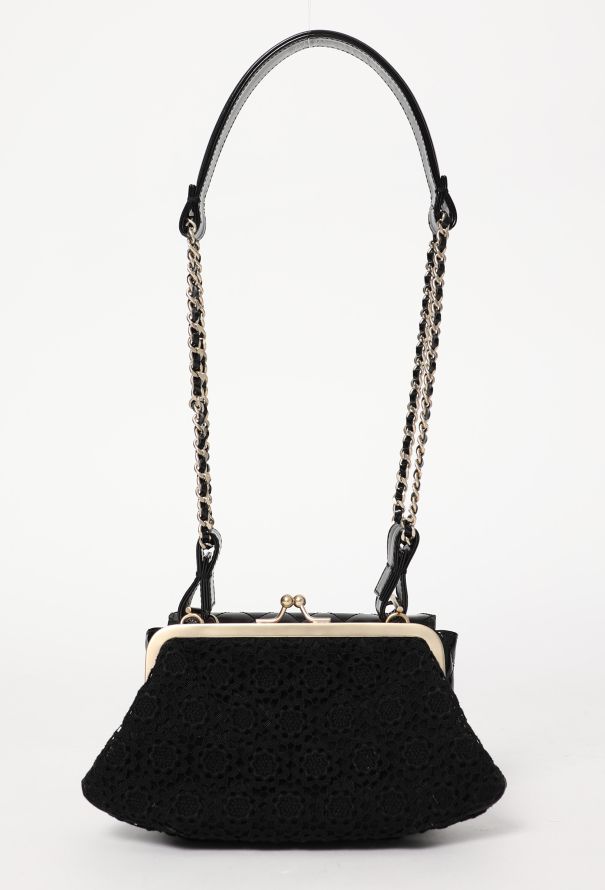 Chanel S/S 2010 Patent & Lace Mini Double Bag - 6
