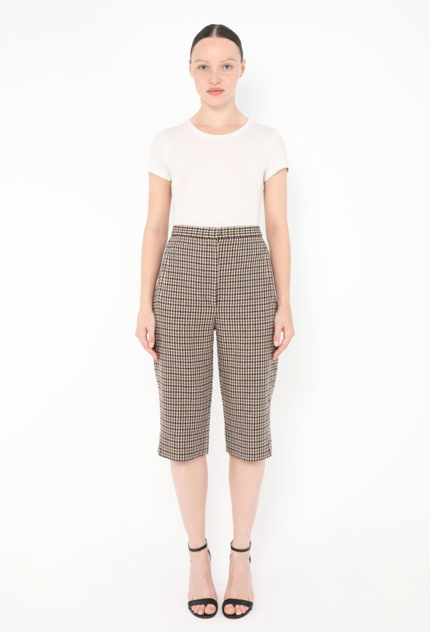 Khaite 2019 Ruby Flared Checkered Shorts - 1
