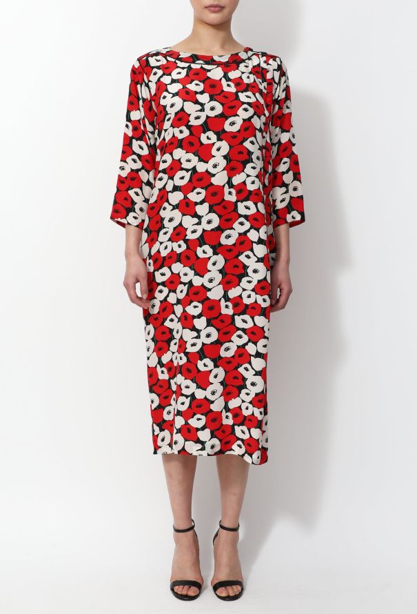Exquisite Vintage Louis Féraud Silk Poppy Dress - 2