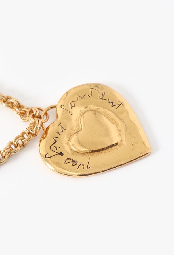 Saint Laurent 1992 Sculpted Heart Sautoir - 4 Saint Laurent 1992 Sculpted Heart Sautoir - 4