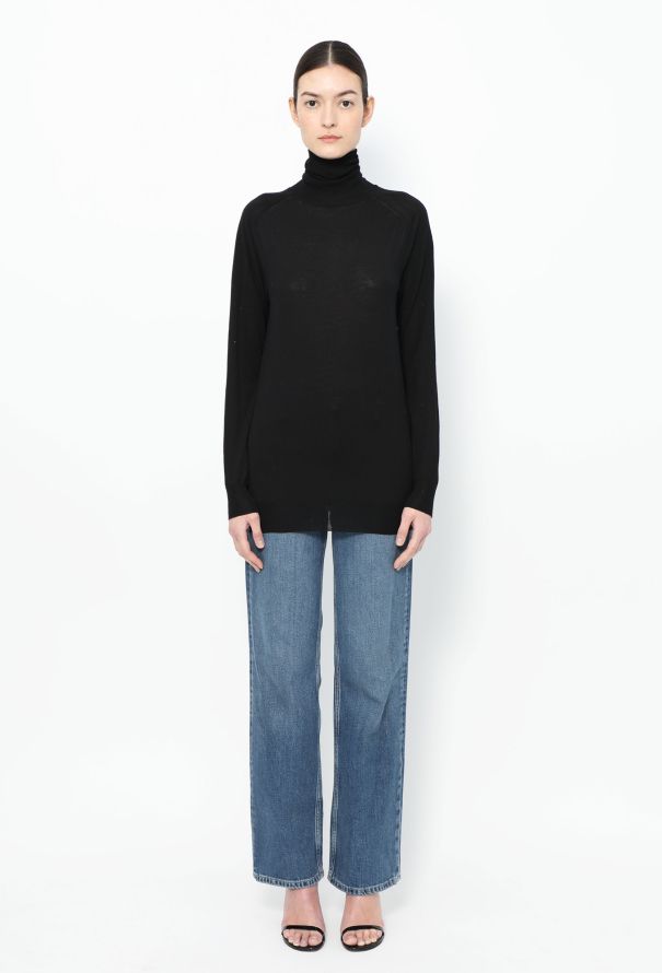Céline Perforated Turtleneck Sweater - 2