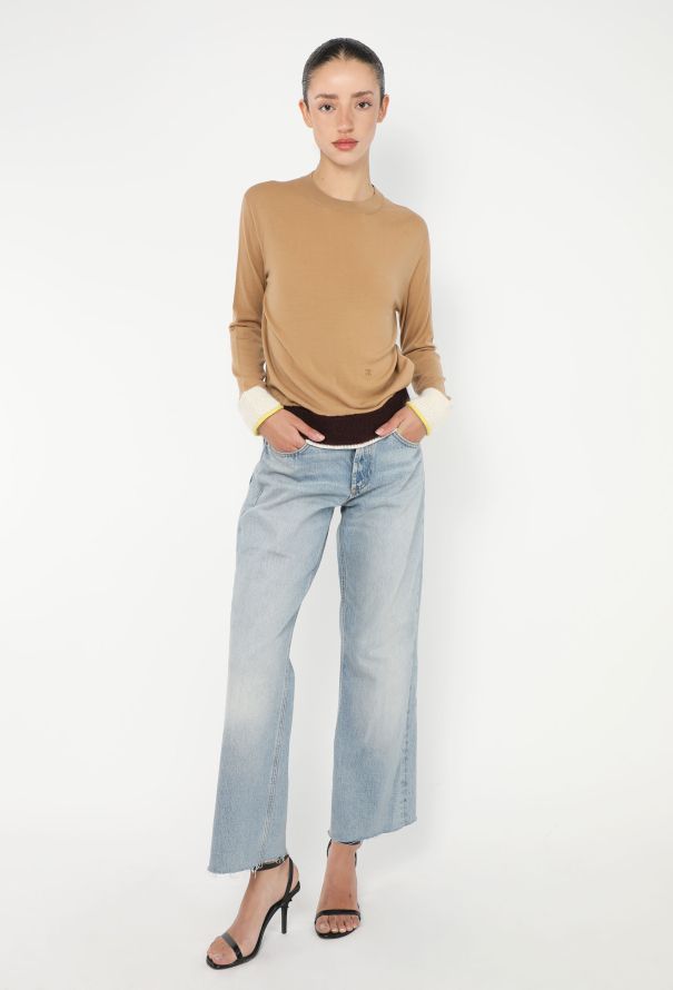 Céline Mohair Trim Triomphe Sweater - 3