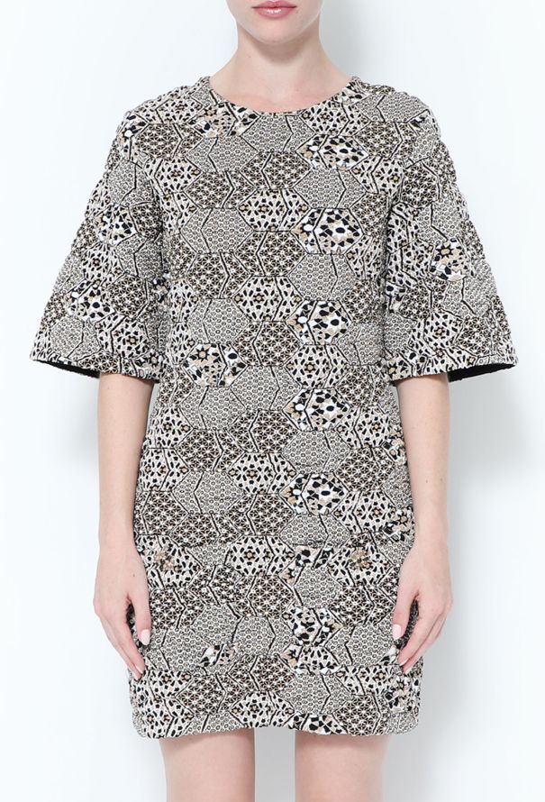 Chanel 2015 Lamé Intarsia Knit Dress - 2