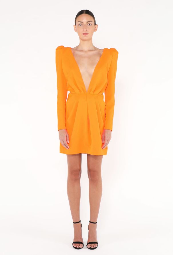 Saint Laurent F/W 2019 Sculpted Shoulder Dress - 4 Saint Laurent F/W 2019 Sculpted Shoulder Dress - 4